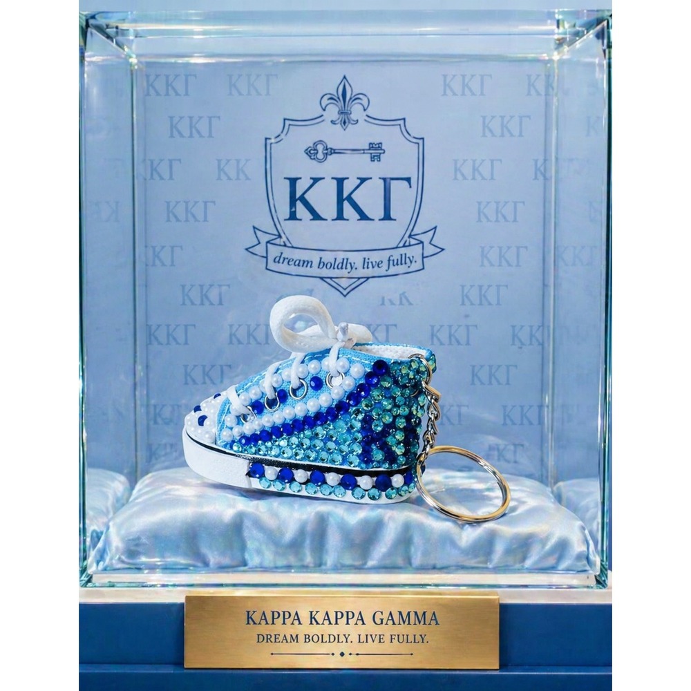 Kappa‎ Kappa Gamma Keychain Blue Custom Made Shoe